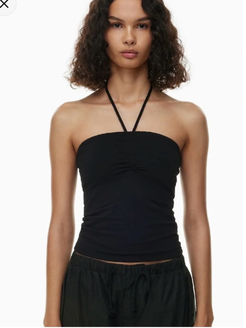 Aritzia TNA Black Halter Tube Top